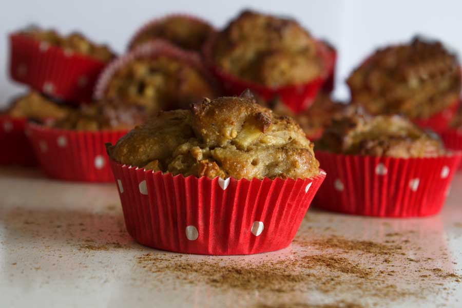 Apfel-Bananen Muffins (vegan) - Low Carb - Conny&amp;#39;s Küchlein