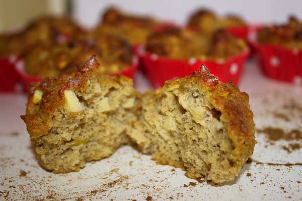 Apfel-Bananen Muffins (vegan) - Low Carb - Conny&amp;#39;s Küchlein