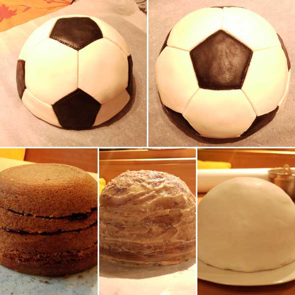 Fußballtorte Step-by-Step-Fußball Fußballtorte Step-by-Step-Fußball