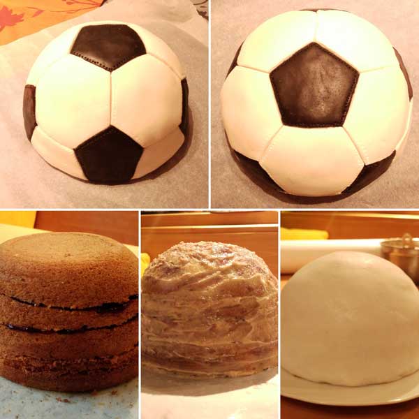 Fußballtorte Step-by-Step-Fußball