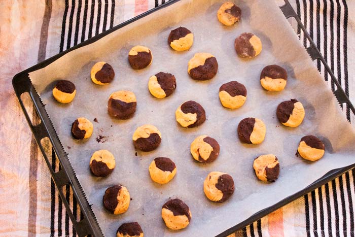 Erdnussbutter Schoko Kekse PeanutButter Cookies Conny's Küchlein