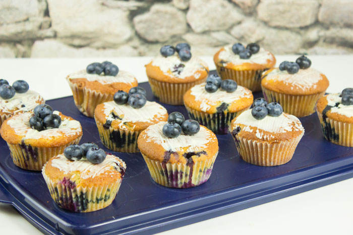 Heidelbeer Blueberry Sauerrahm Topfen Quark Muffins | Conny's Küchlein