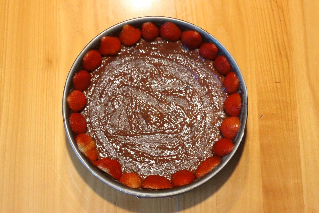 Erdbeertorte mit Schokoboden und Topfencreme | Conny's Küchlein