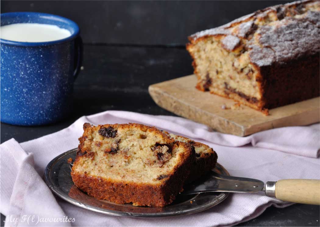 Bananenbrot mit Schokostückchen Rezept | Bananabread with Chocolate Chunks | Conny's Küchlein
