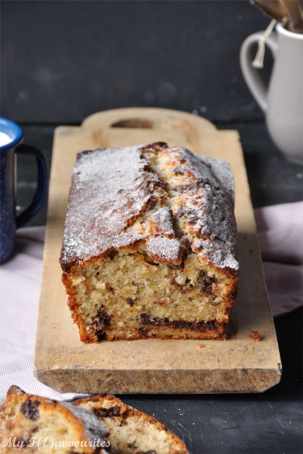Bananenbrot mit Schokostückchen Rezept | Bananabread with Chocolate Chunks | Conny's Küchlein