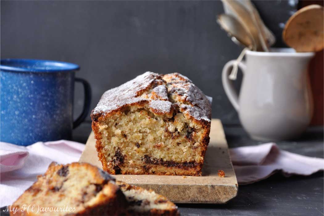 Bananenbrot mit Schokostückchen Rezept | Bananabread with Chocolate Chunks | Conny's Küchlein