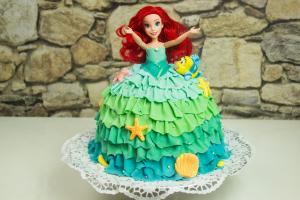 Arielle-Meerjungfrau-Kuchen-Prinzessin-Torte-Gugelhupf