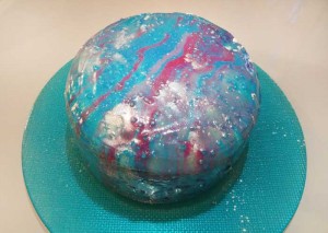 Galaxy Mirror Cake